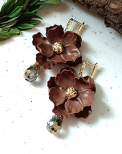 Load image into Gallery viewer, Earrings &quot;Chocolate poppy&quot;
