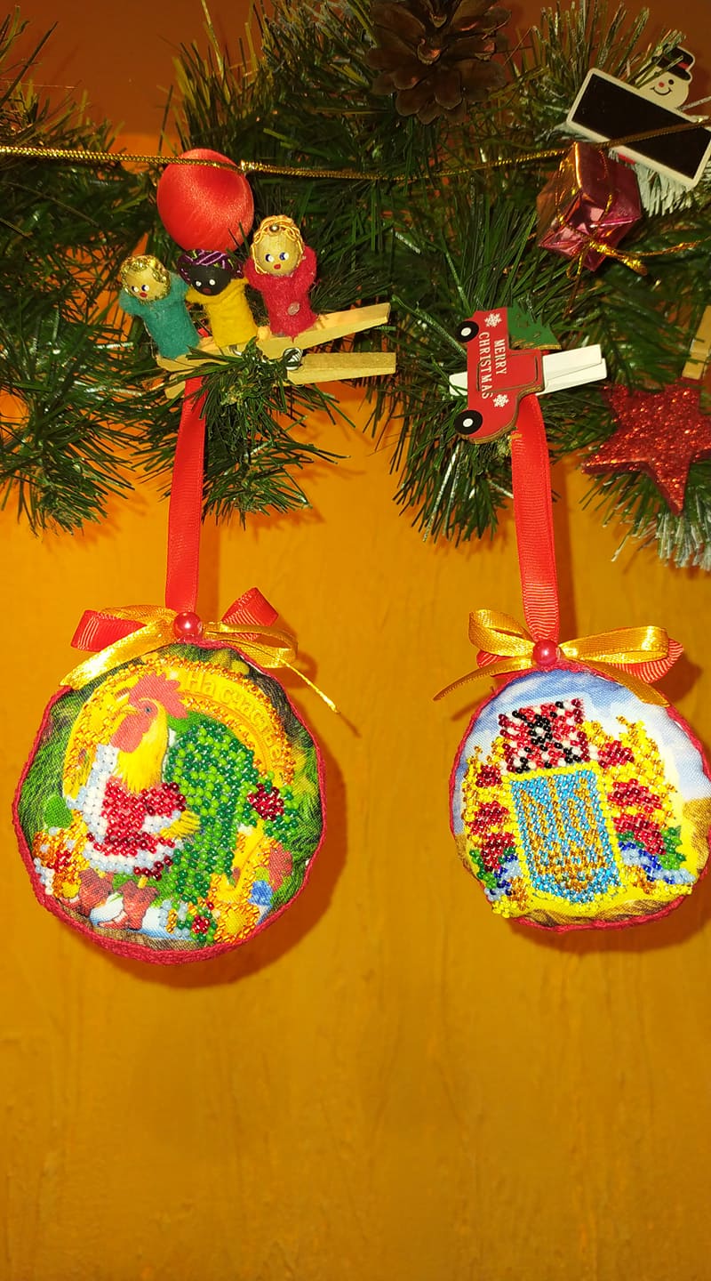 Set of 2 Christmas tree decorations