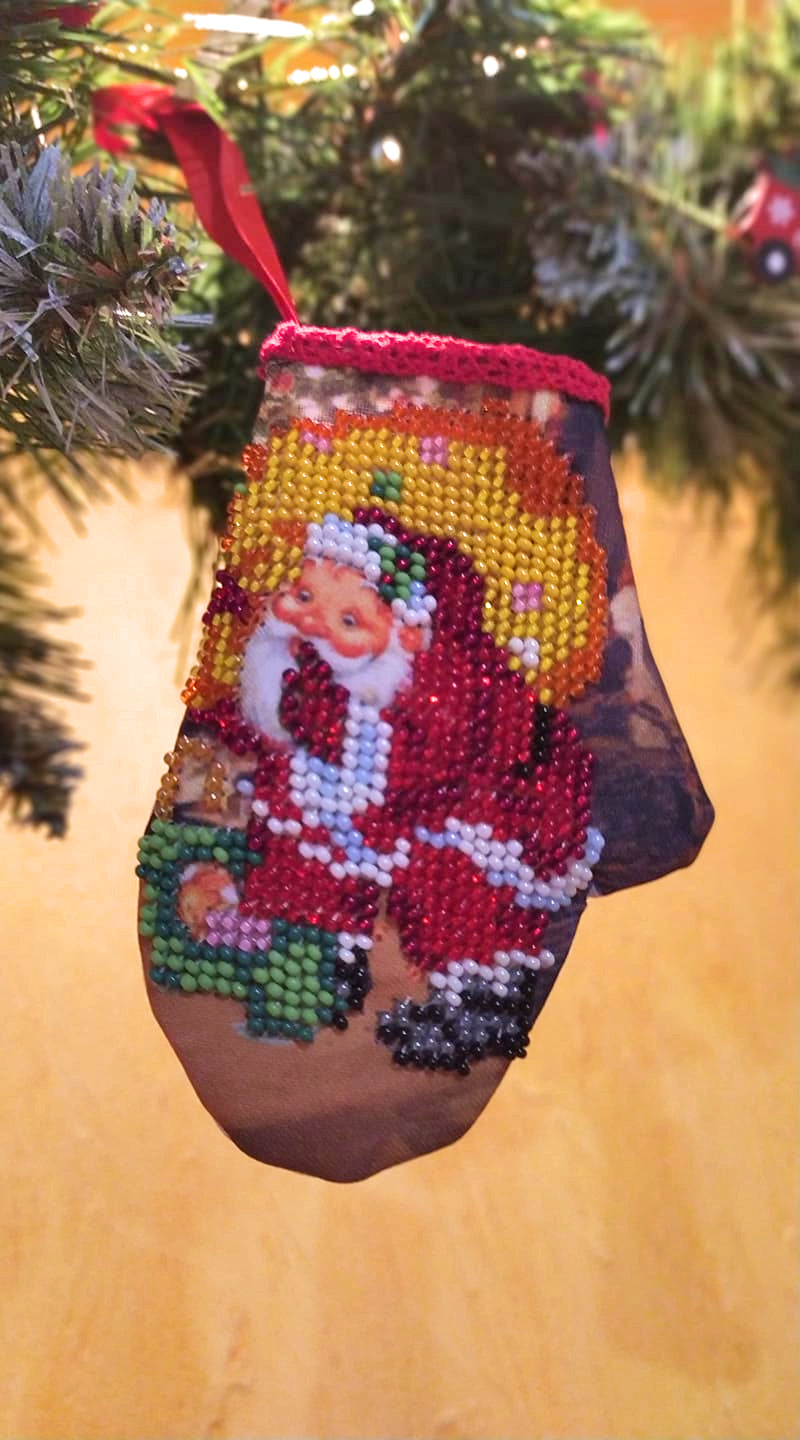 Christmas tree decoration - mitten