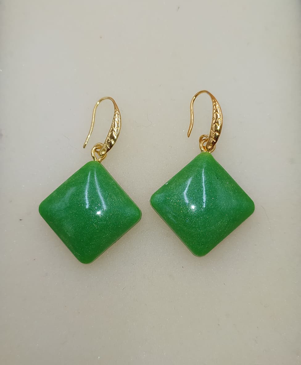 Earrings, epoxy resin