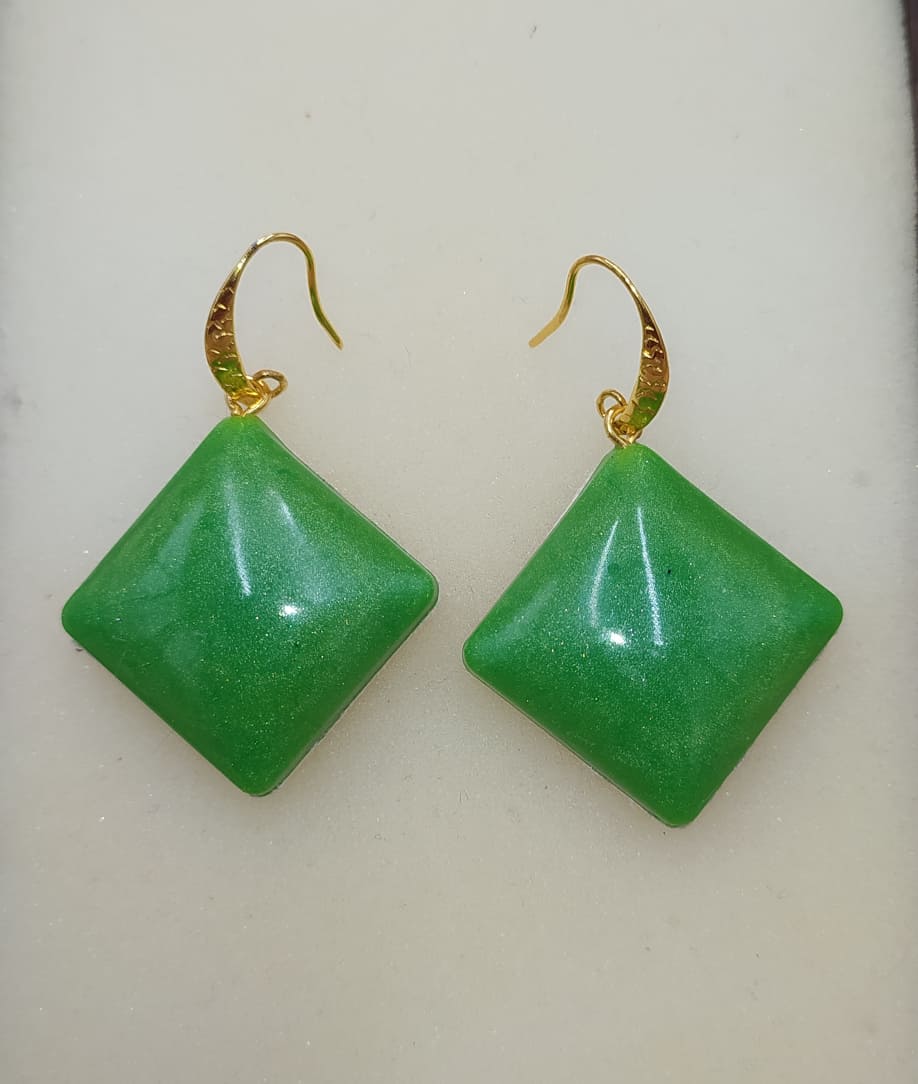 Earrings, epoxy resin